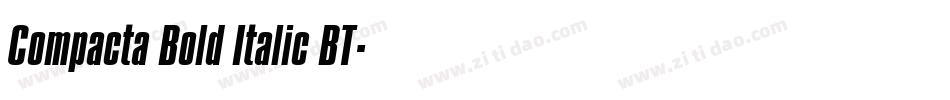 Compacta Bold Italic BT字体转换